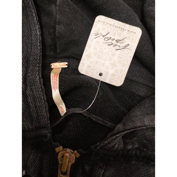 Free People Bow Girl Sweatshirt Hoodie Jacket Top Oversized Cotton XL NWD 283681 - Picture 11 of 12